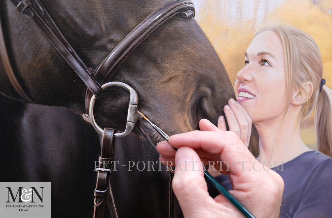 Timing for painting tack on a horse will take much longer than one without. 