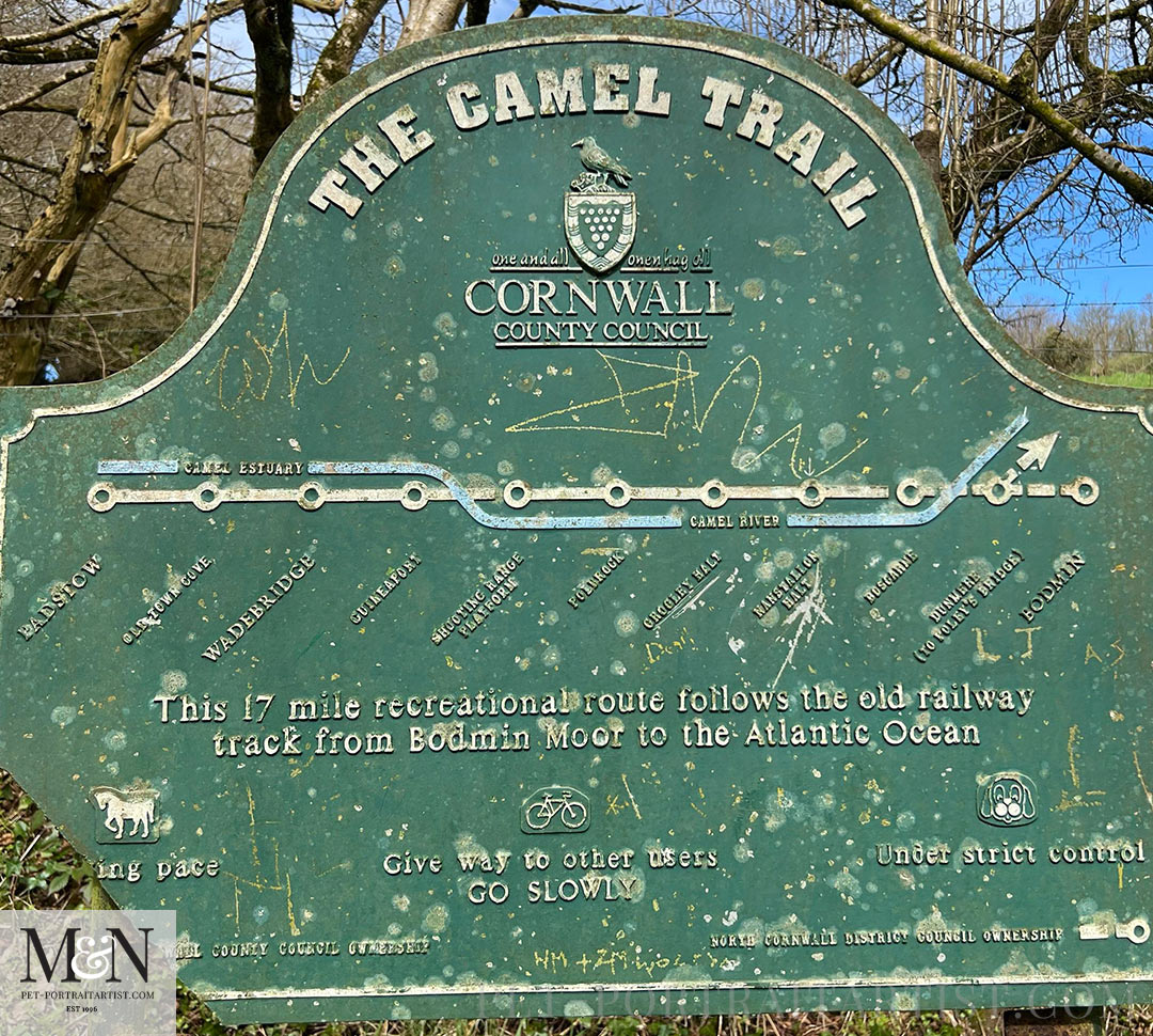 The Camel Trail Cornwall County Council Sign