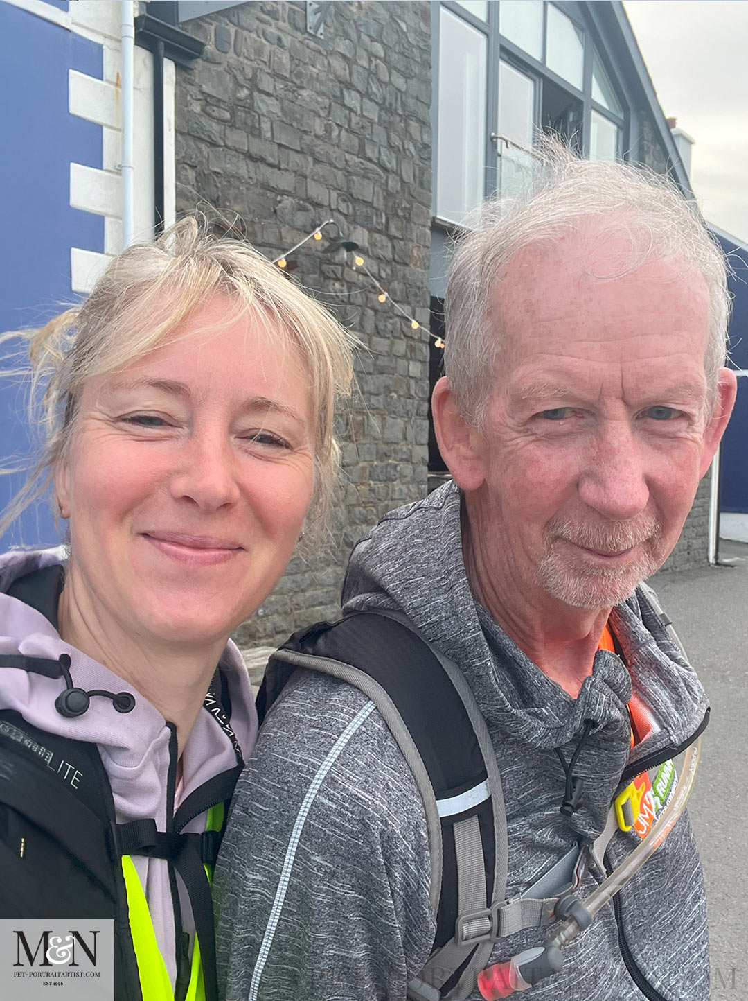 Melanie and Harvey ready for the Aberaeron to Lampeter Walk