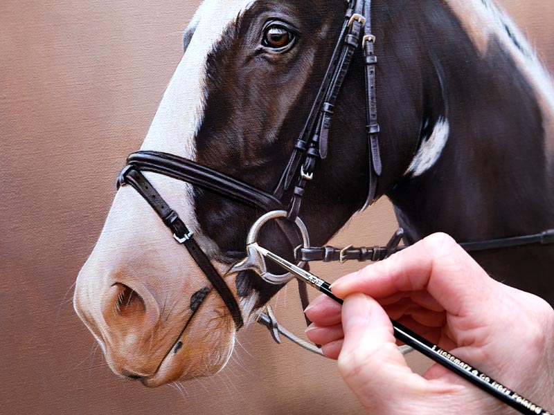 Hand Painted Horse Portrait – Custom Oil Painting Commission