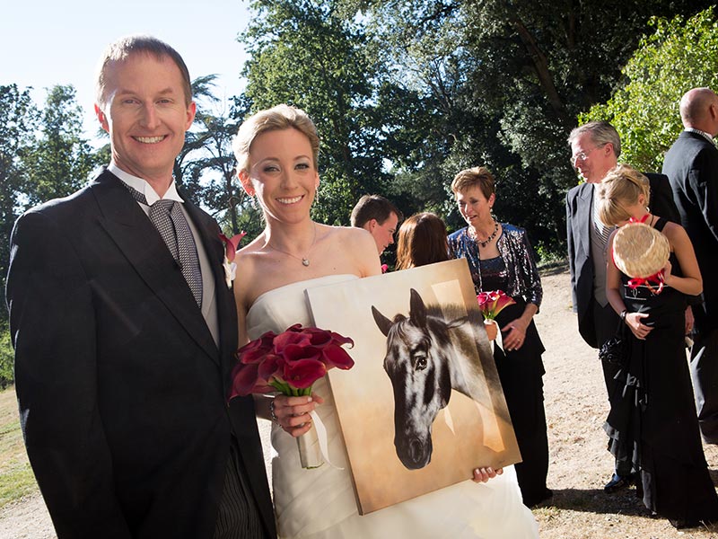 Horse Oil Painting – Wedding Commission