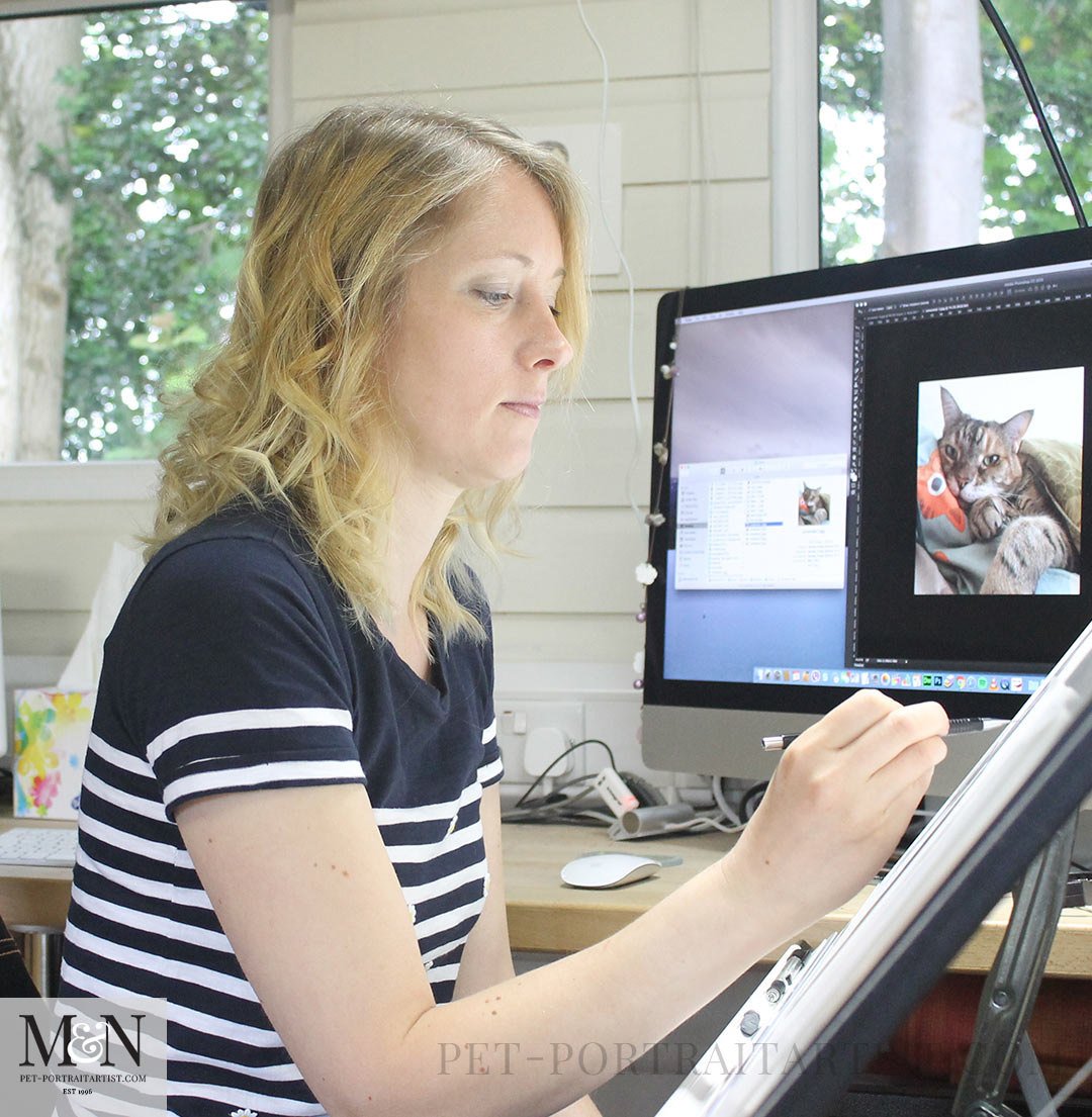 Melanie in the studio How Much Does a Pet Portrait Cost in the UK?
