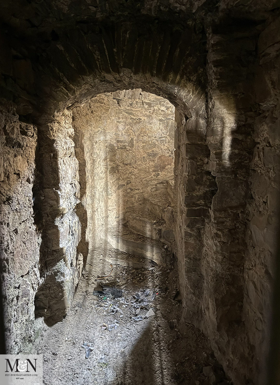 One of the rooms inside the castle walls