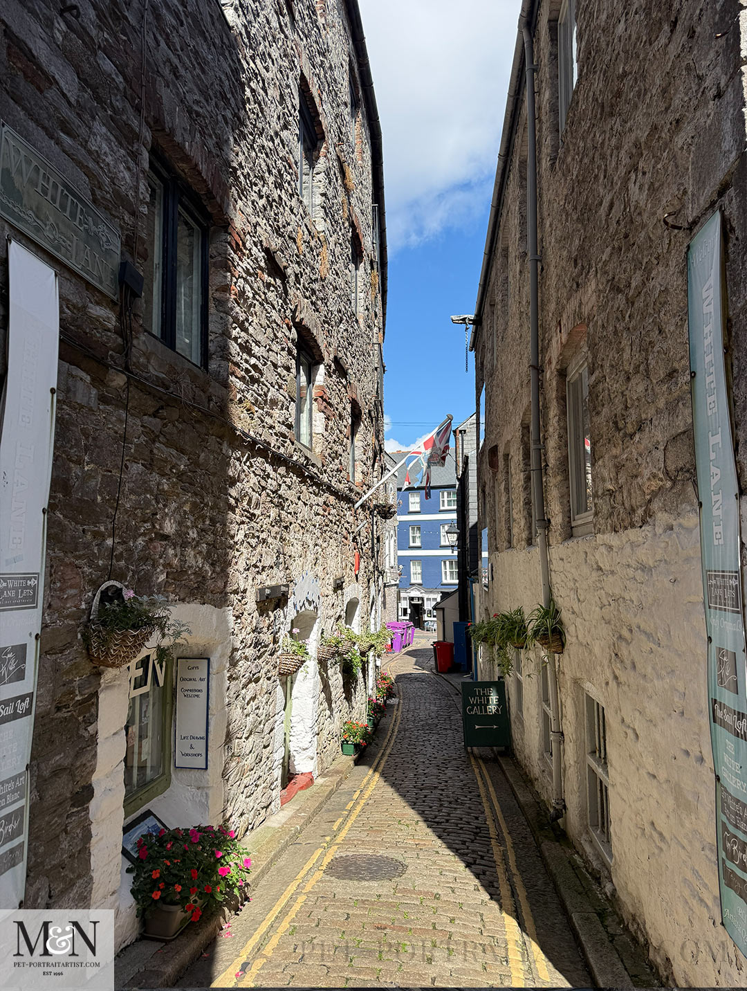 Narrow streets in the Barbican, Plymouth